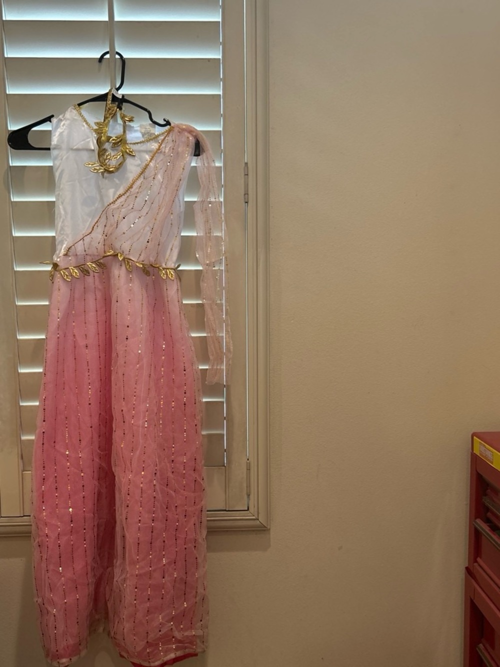 Target Pink and White Gold-Trim Girls goddess costume
